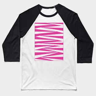 Geometric pink fan creative doodle art Baseball T-Shirt